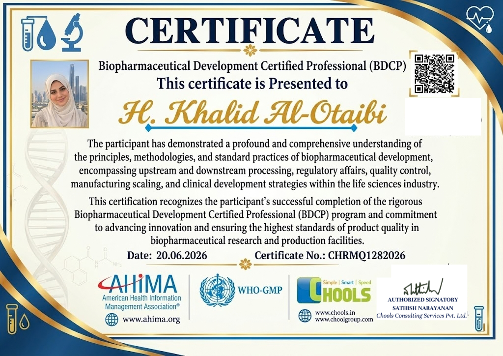Healthcare and Pharma Program Certificate